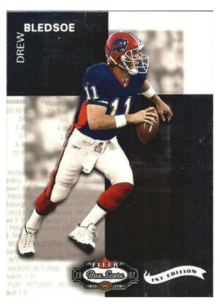 2002 Fleer Box Score Drew Bledsoe First Edition #27 card
