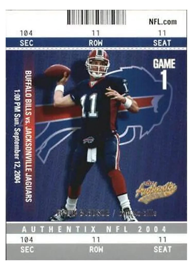 2004 Fleer Authentix Drew Bledsoe #15 card