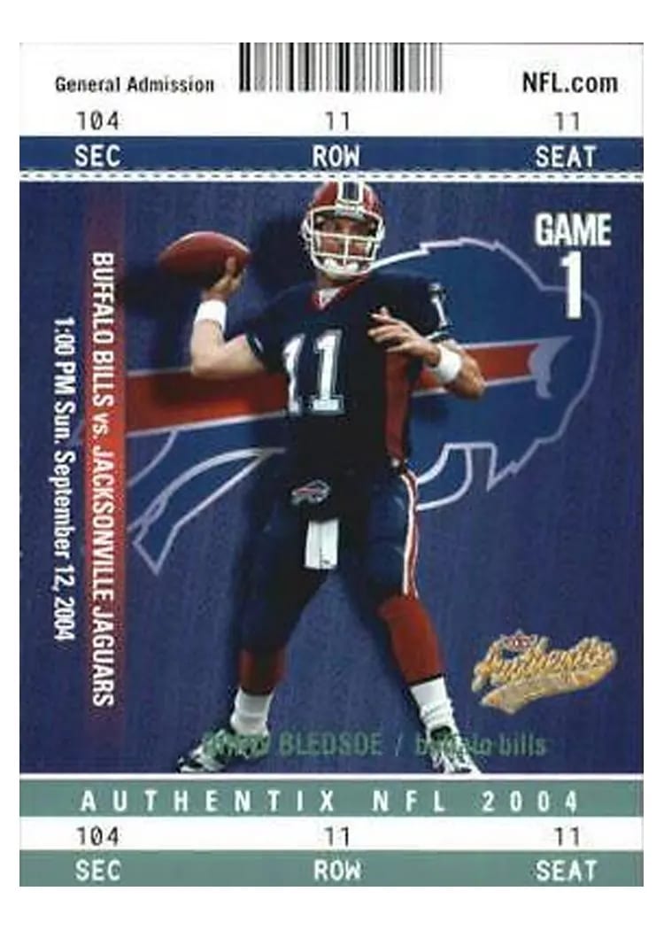 2004 Fleer Authentix Drew Bledsoe #15 card