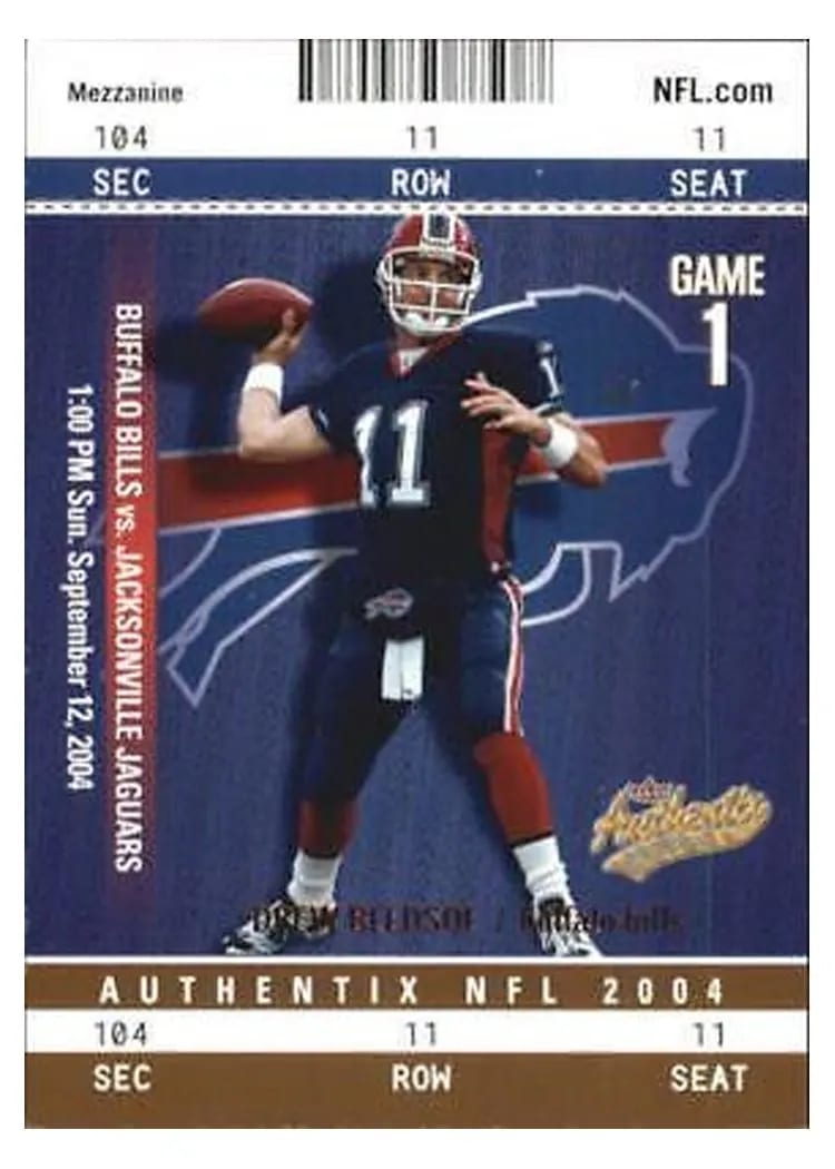 2004 Fleer Authentix Drew Bledsoe #15 card