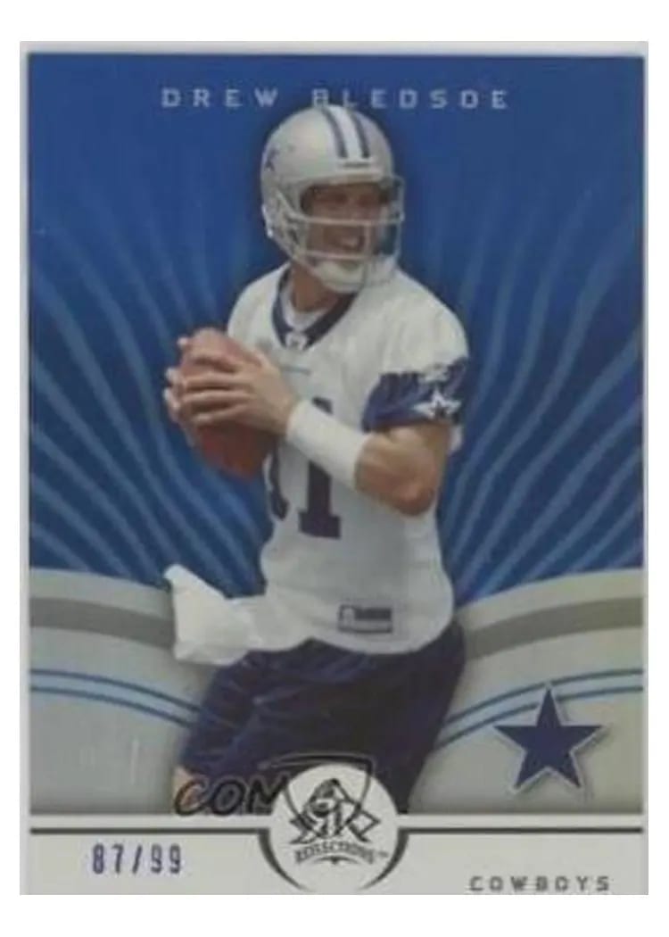 2005 Upper Deck Reflections Drew Bledsoe Blue #26 card