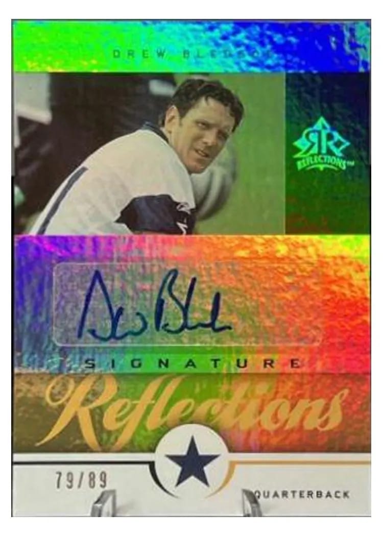 2005 Upper Deck Reflections Signatures Drew Bledsoe #SR-DR card