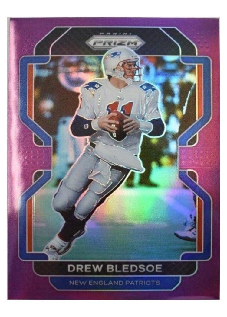 2021 Panini Prizm Base Set Drew Bledsoe Purple Prizm #102 card