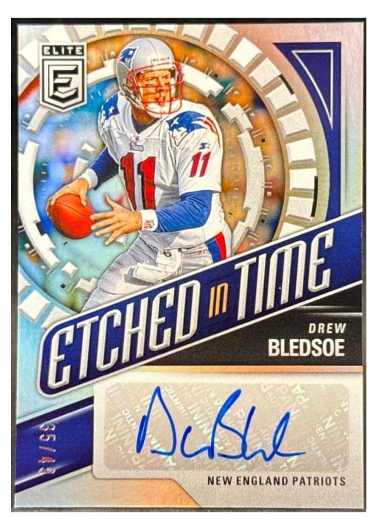 2024 Donruss Elite Etched in Time Signatures Drew Bledsoe #ETS-DBL