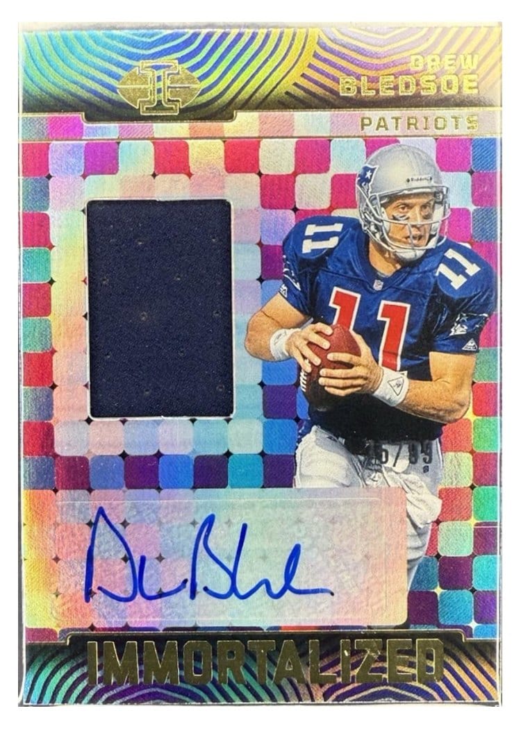 2024 Panini Illusions Immortalized Jersey Autographs Drew Bledsoe #24 card