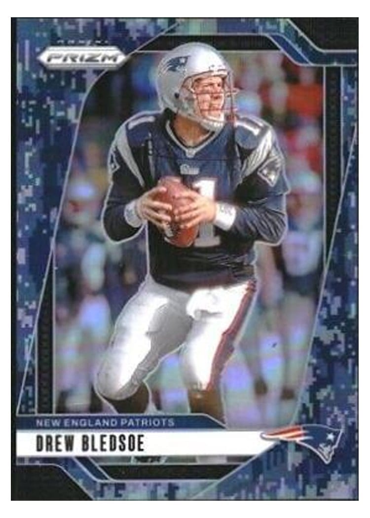 2024 Panini Prizm Base Set Drew Bledsoe Navy Camo #200 card