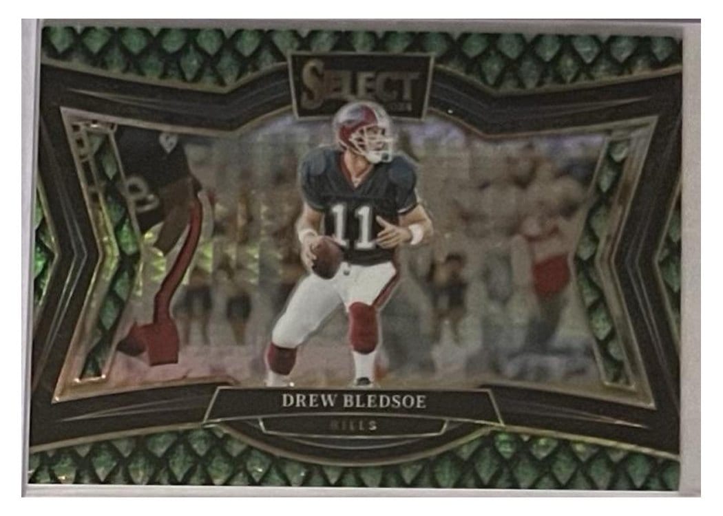 2024 Panini Select Base Set Drew Bledsoe Dragon Scale Prizm #434 card