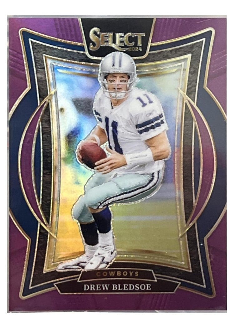 2024 Panini Select Base Set Drew Bledsoe Purple Prizm #53 card