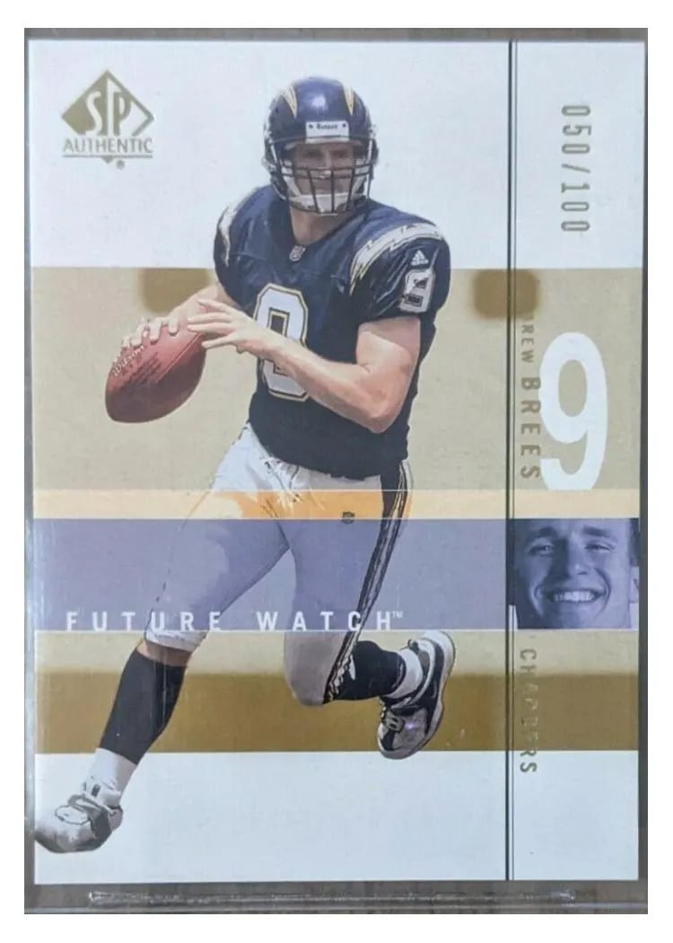2001 SP Authentic Drew Brees #101 card