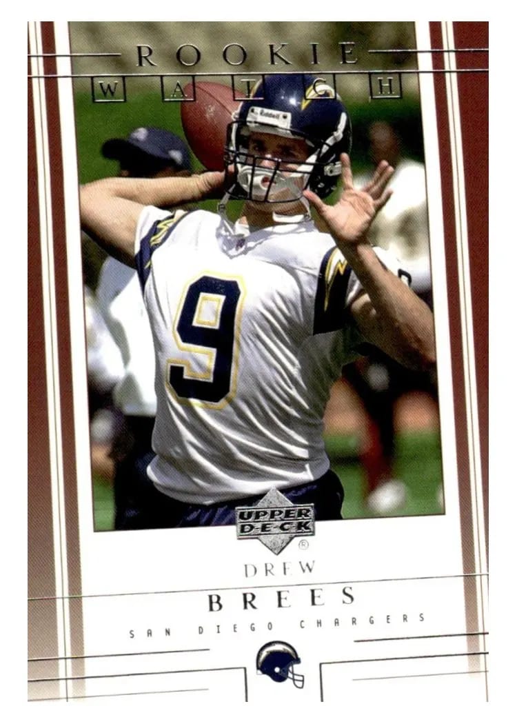 2001 Upper Deck Drew Brees #206 card