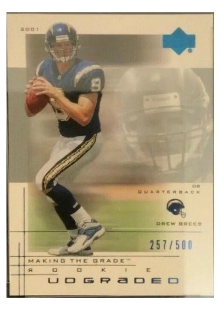 2001 Upper Deck Graded Drew Brees #47 card
