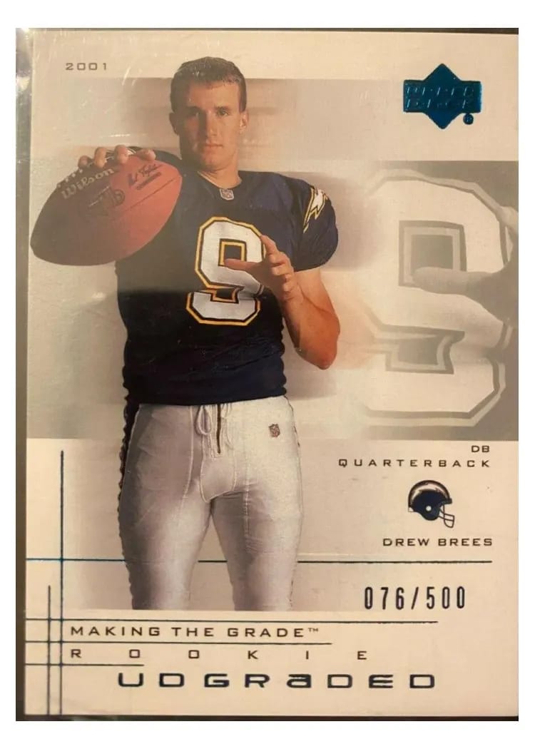 2001 Upper Deck Graded Drew Brees #47 card