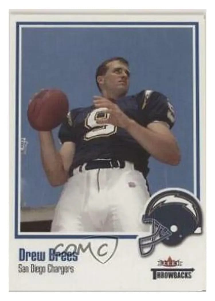 2002 Fleer Throwbacks Drew Brees #69 card