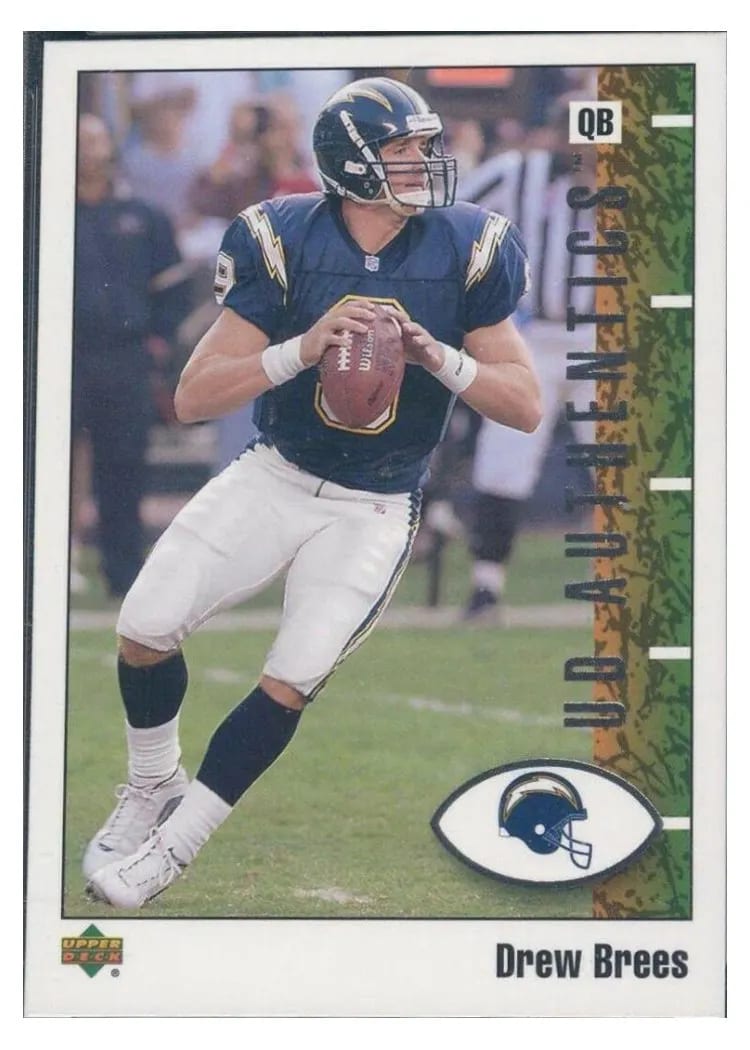 2002 Upper Deck Authentics Drew Brees #72 card