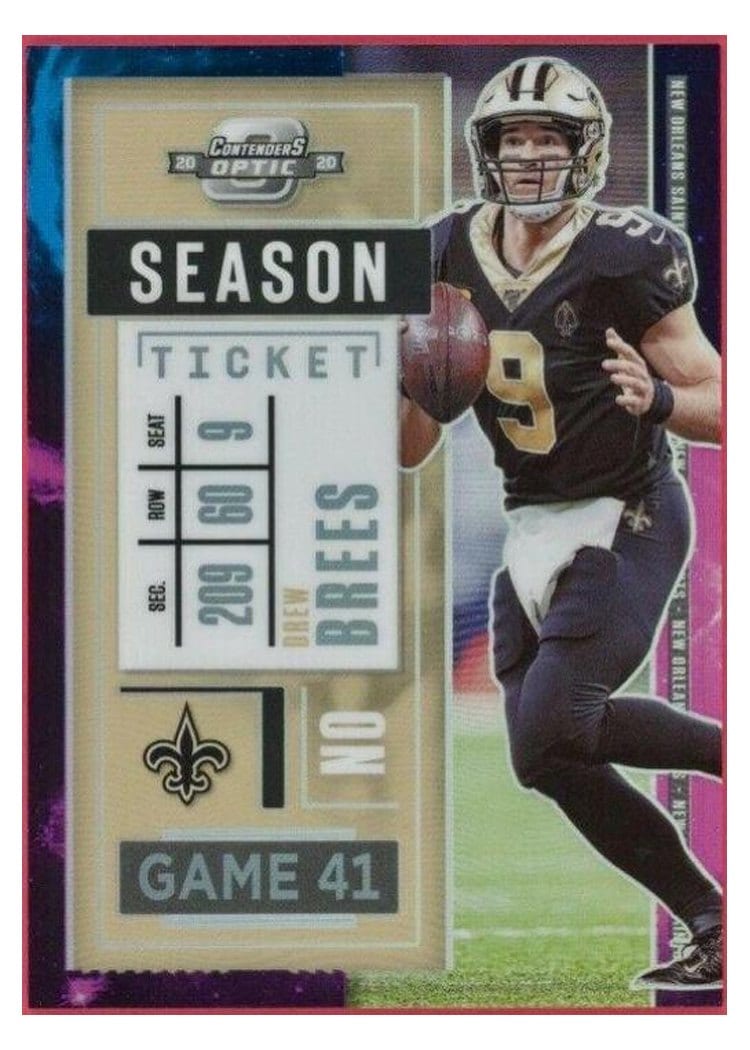 2020 Panini Contenders Optic Base Set Drew Brees #41 card