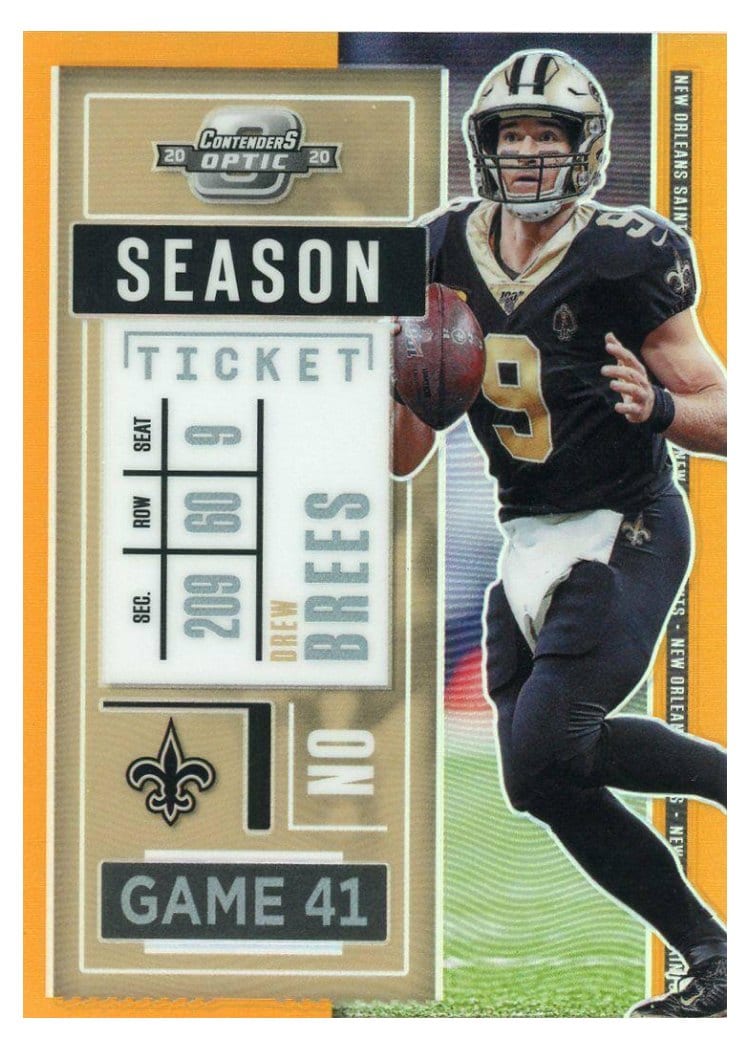 2020 Panini Contenders Optic Base Set Drew Brees #41 card