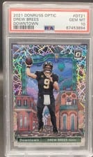 2021 Panini Donruss Optic Downtown Drew Brees #DT-21 card