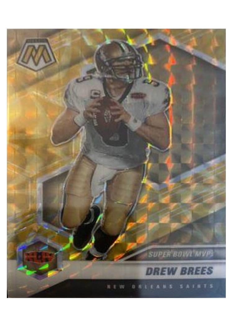 2021 Panini Mosaic Base Set Drew Brees Red Wave Mosaic #286 card