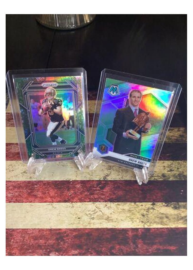 2022 Panini Prizm Base Set Drew Brees Forest Camo #215 card
