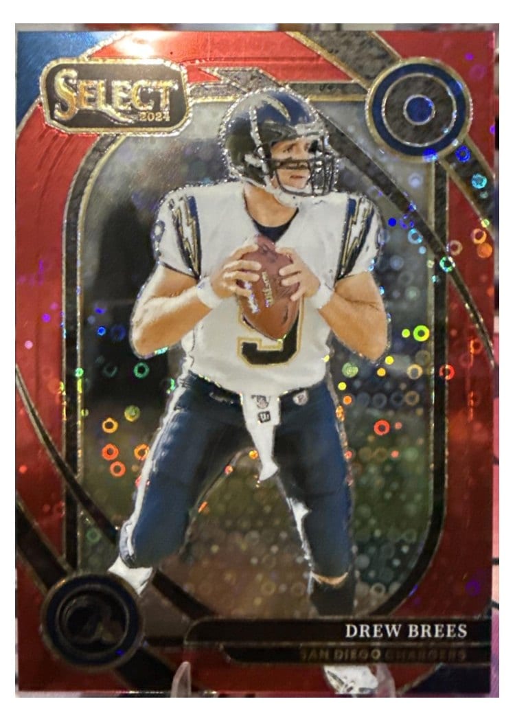 2024 Panini Select Base Set Drew Brees Red Disco Prizm #253 card