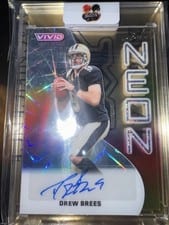 2025 Leaf Vivid Neon Autographs Drew Brees #NA-DB2 card