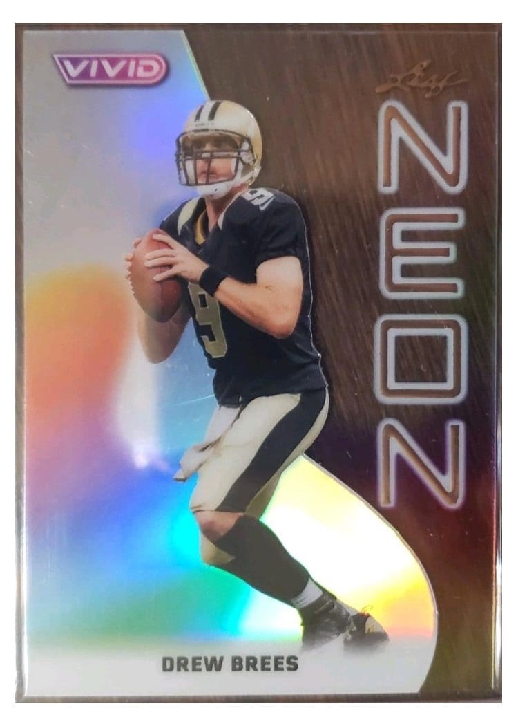 2025 Leaf Vivid Neon Drew Brees #NB-19 card