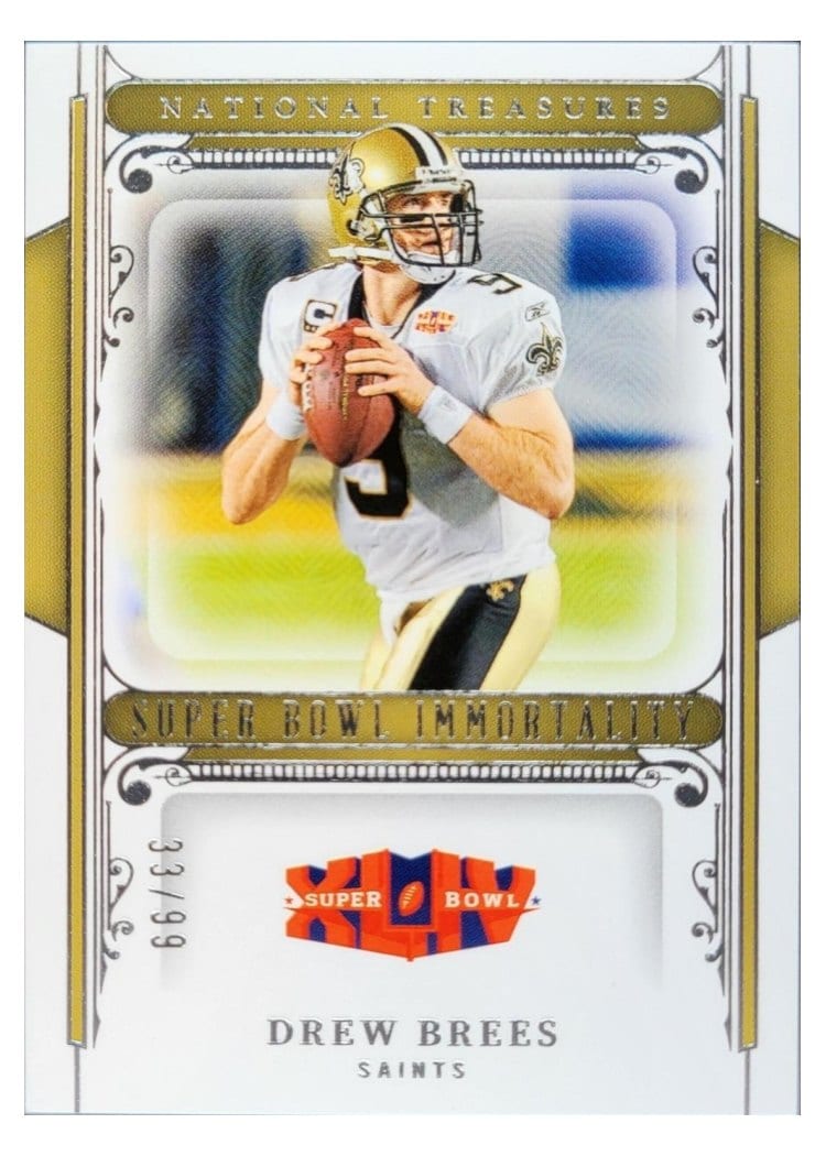 2025 Panini National Treasures Super Bowl Immortality Drew Brees #9 card