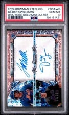 2024 Bowman Sterling Dual Refractor Autographs Drew Gilbert / Jett Williams #DRA-WG card