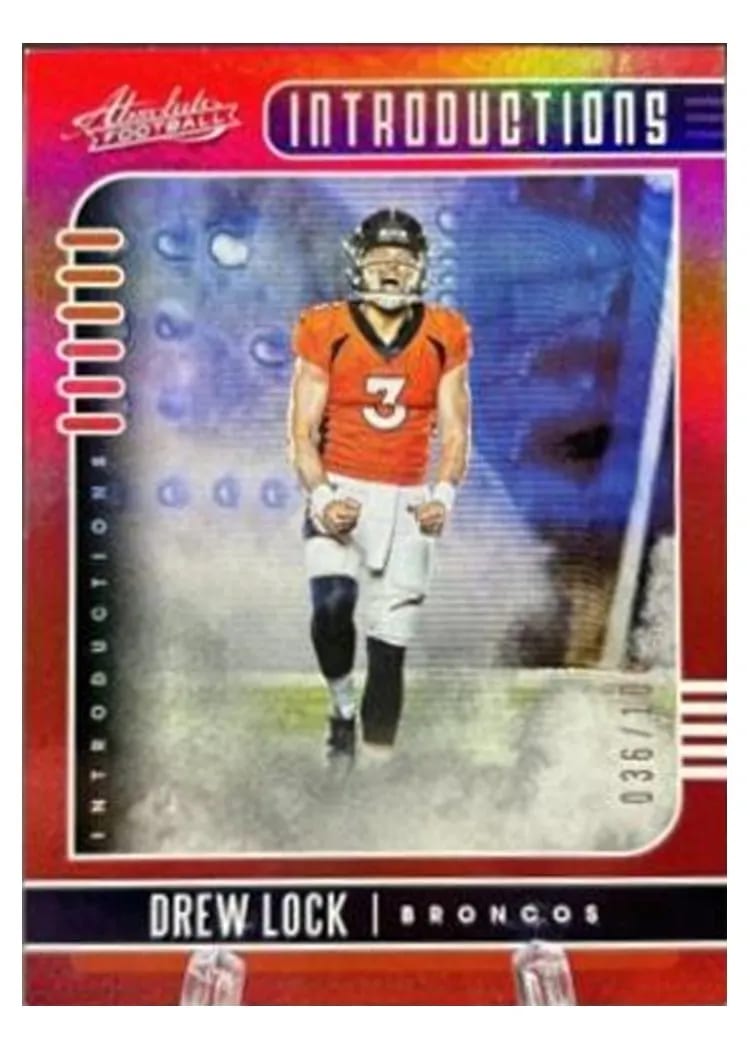 2019 Panini Absolute Introductions Drew Lock #8 card