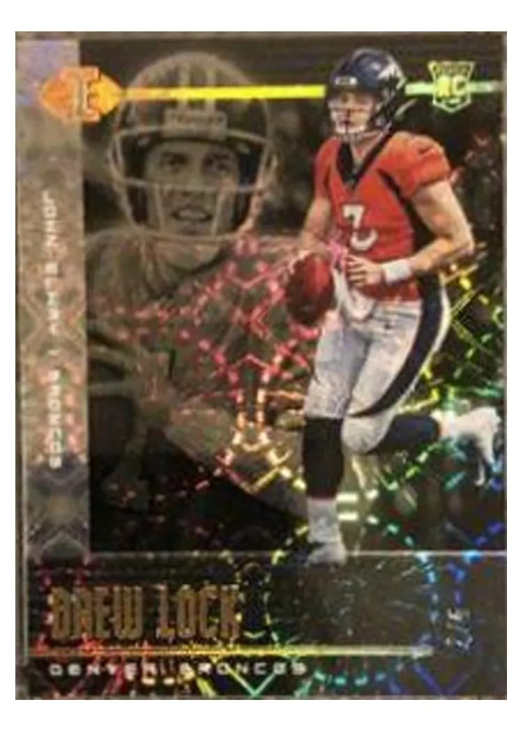 Drew Lock / John Elway 2019 Panini Illusions SP Trophy Collection card