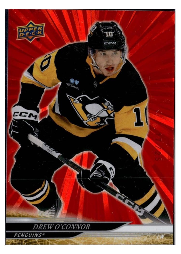 2024-25 Upper Deck Base Set Drew O'Connor Outburst Red #382 card