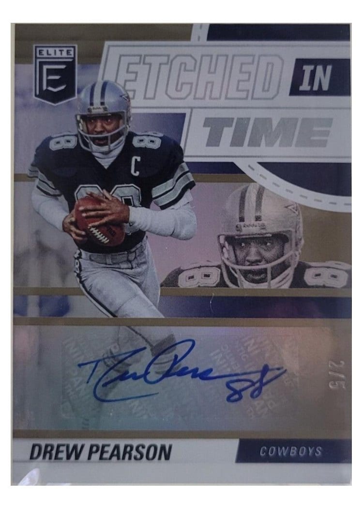 2022 Donruss Elite Etched in Time Signatures Drew Pearson #ET-DP card