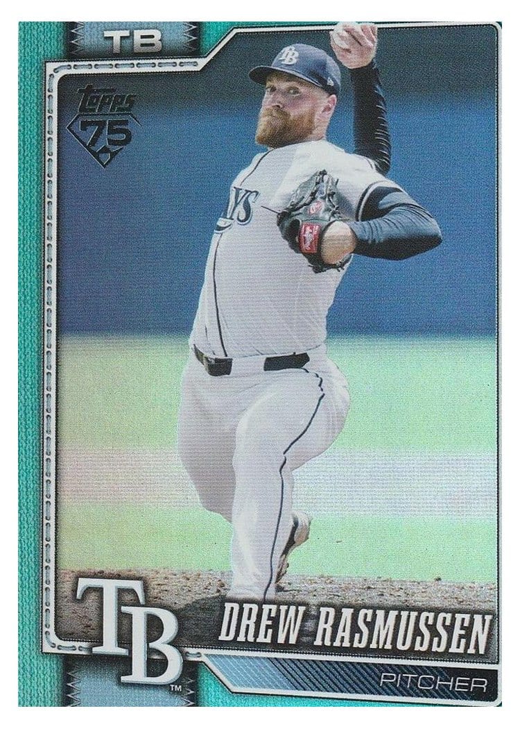 2026 Topps Base Set Drew Rasmussen Aqua Rainbow #64 card
