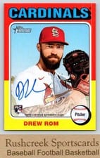 2024 Topps Heritage Real One Autograph Drew Rom #ROADRO card