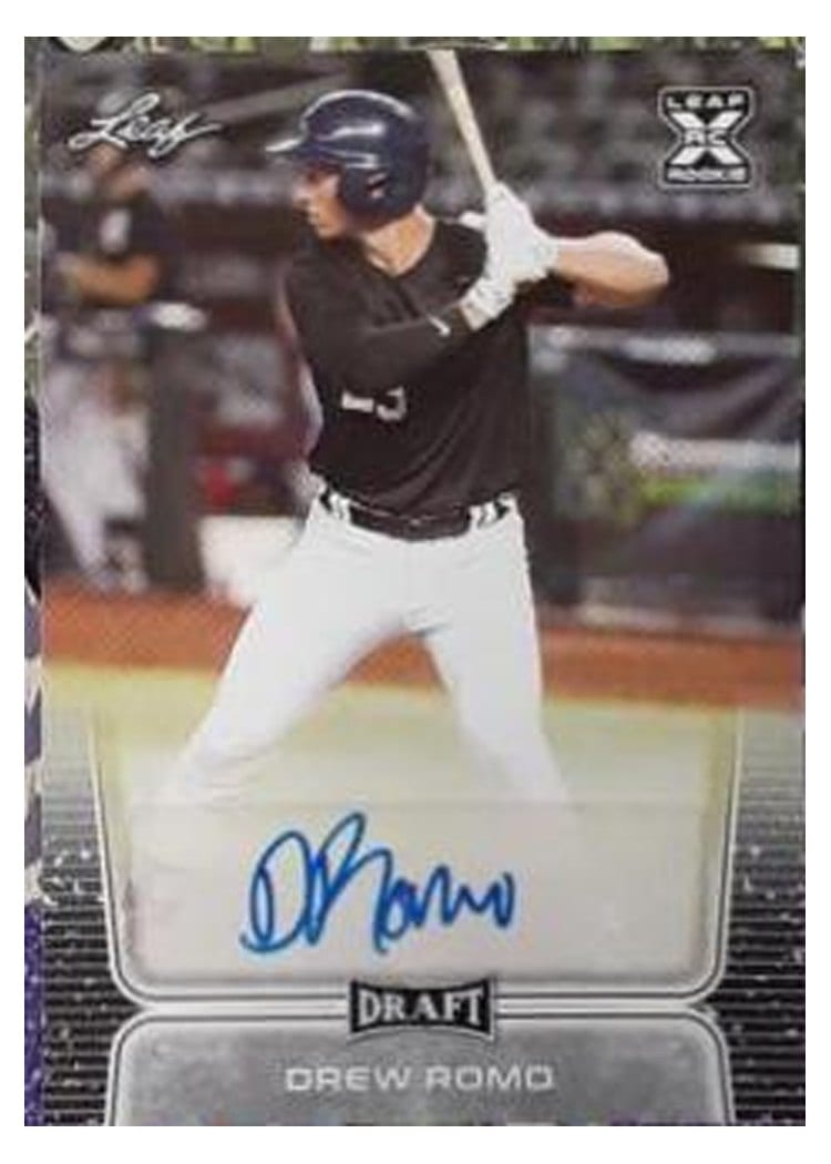 2020 Leaf Draft Hobby Autographs Drew Romo #BA-DR1 card