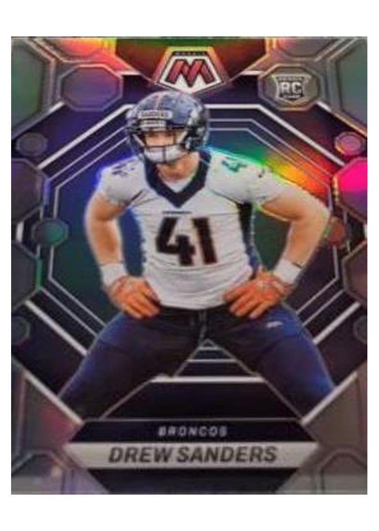 2023 Panini Mosaic Base Set Drew Sanders Silver #318 card