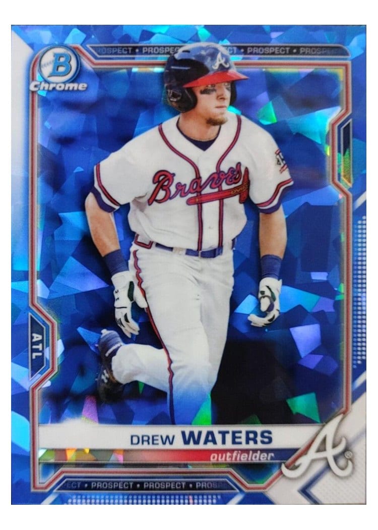 2021 Bowman Chrome Sapphire Edition Prospects Drew Waters #BCP-160 card