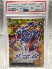 2023 Topps Cosmic Chrome Autographs Drew Waters #CCA-DW card