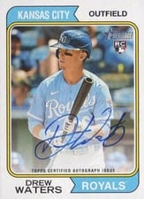 2023 Topps Heritage Real One Autographs Drew Waters #ROA-DW card