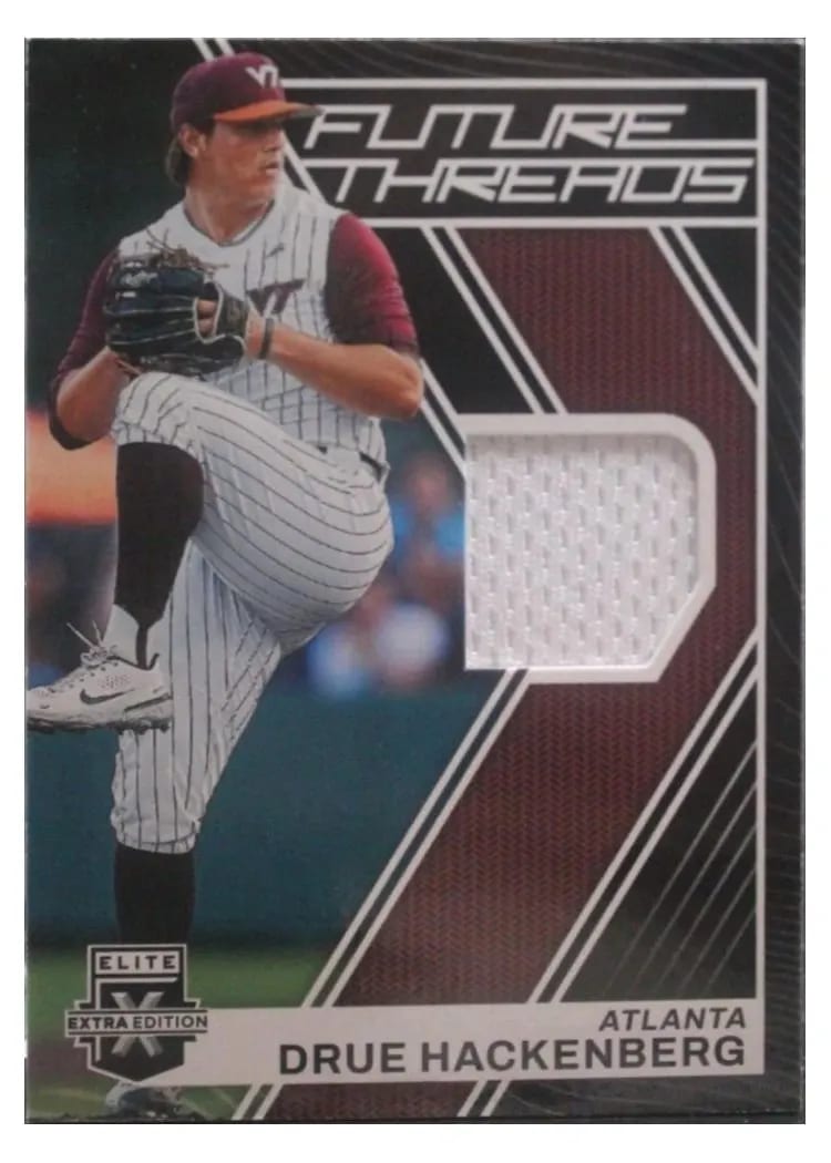 2023 Panini Elite Extra Edition Future Threads Drue Hackenberg #FT-DH card
