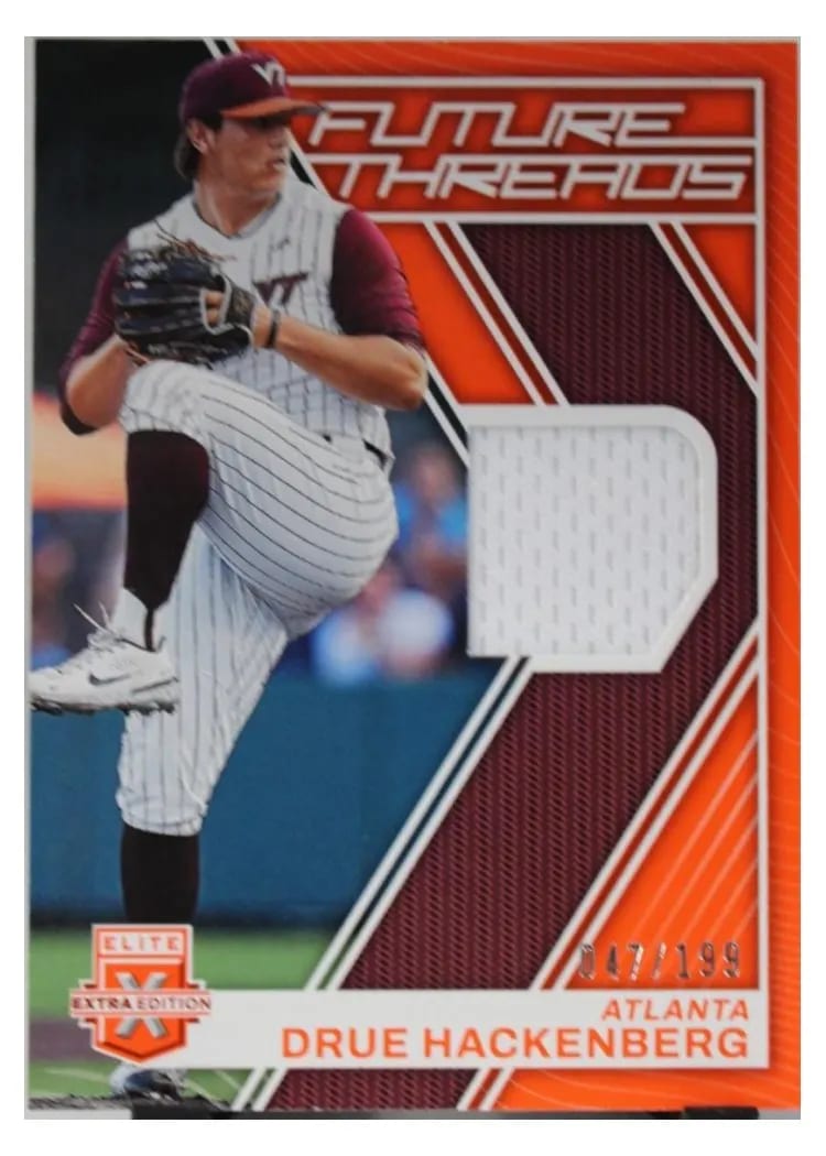 2023 Panini Elite Extra Edition Future Threads Drue Hackenberg #FT-DH card