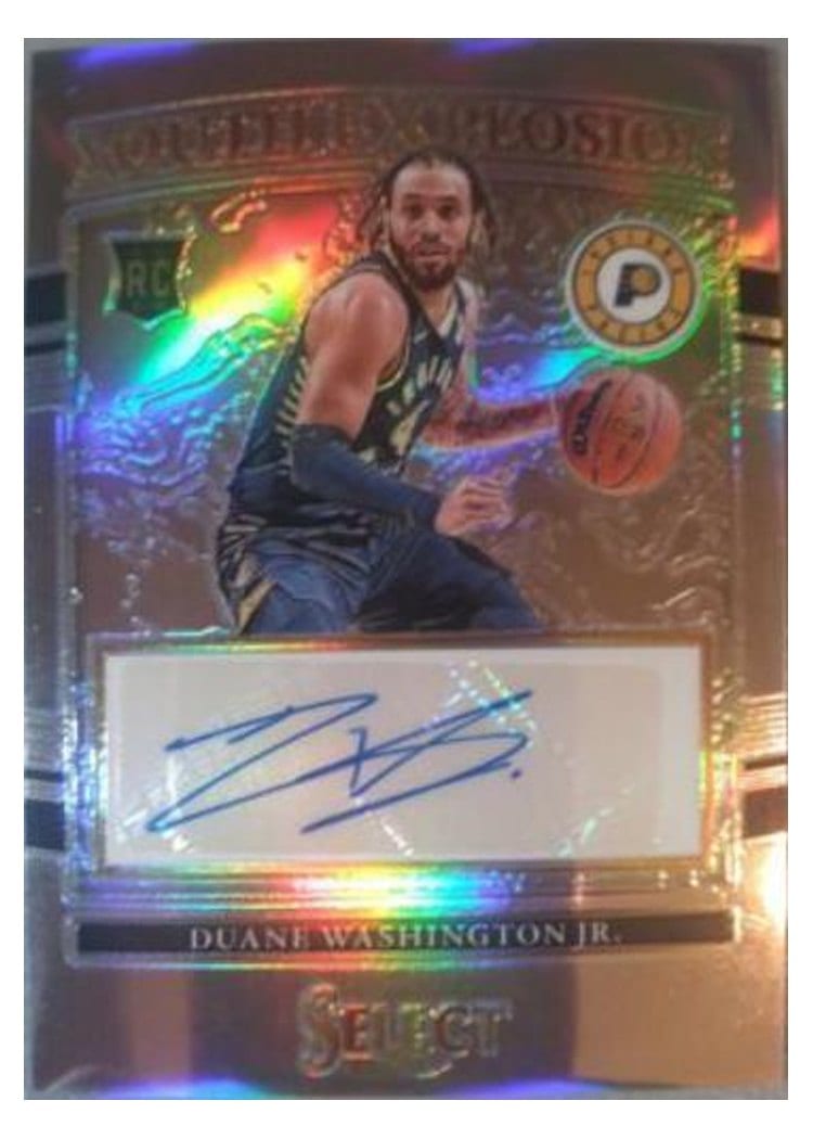 2021-22 Panini Select Youth Explosion Signatures Duane Washington Jr. #YE-DWJ card