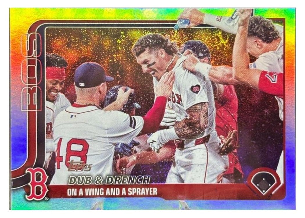 2025 Topps Base Set Dub & Drench: On a Wing and a Sprayer Black #312 card