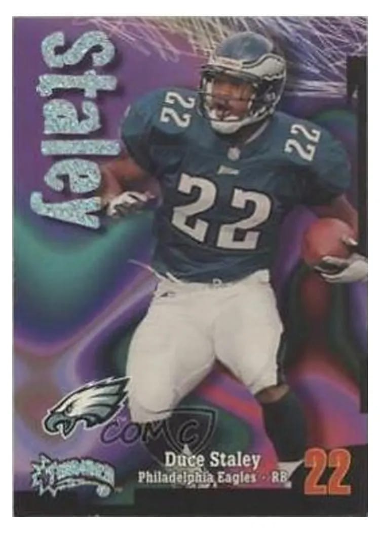 1998 Skybox Thunder Duce Staley #26 card