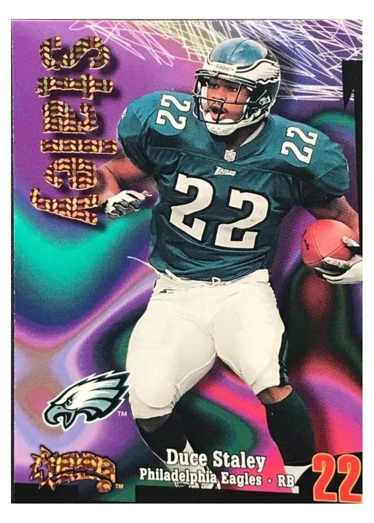 1998 Skybox Thunder Duce Staley #26 card