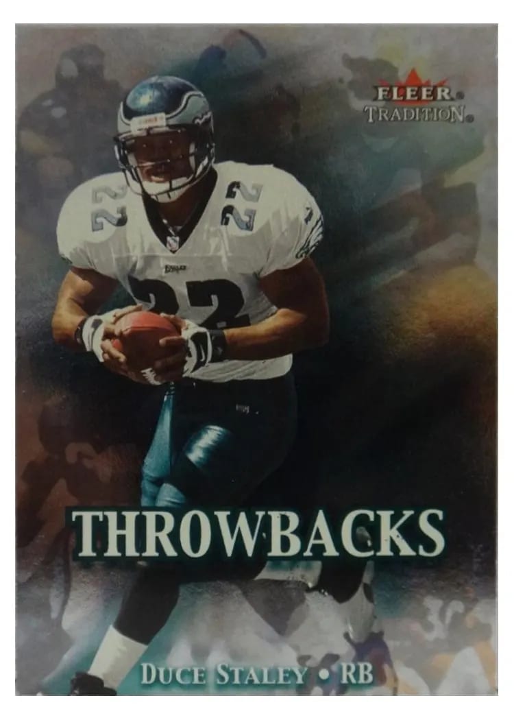 2000 Fleer Throwbacks Duce Staley #6T card
