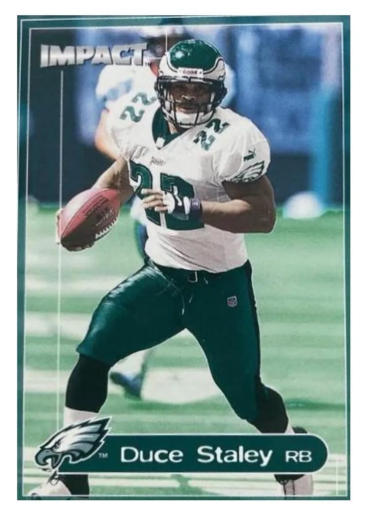 2000 Skybox Impact Duce Staley #53 card