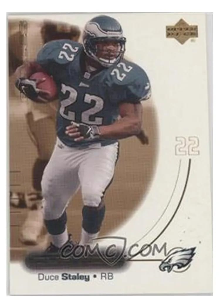 2000 Upper Deck Ovation Duce Staley #43 card