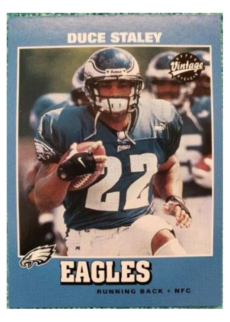 2001 Upper Deck Vintage Duce Staley #128 card