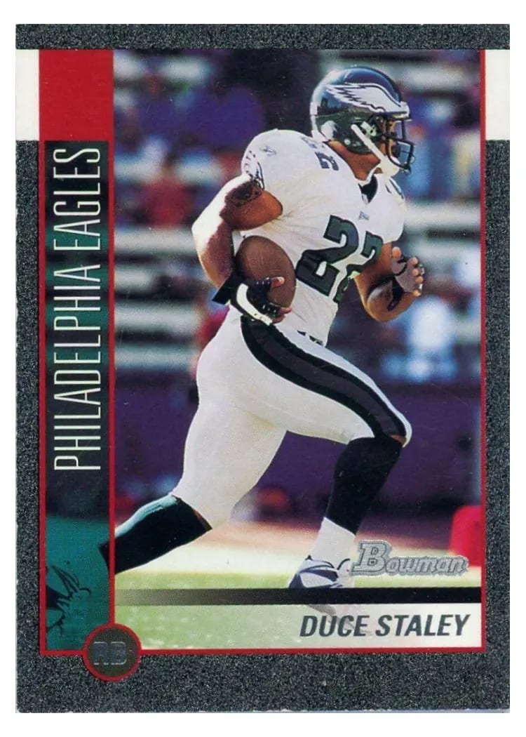 2002 Bowman Duce Staley #3 card